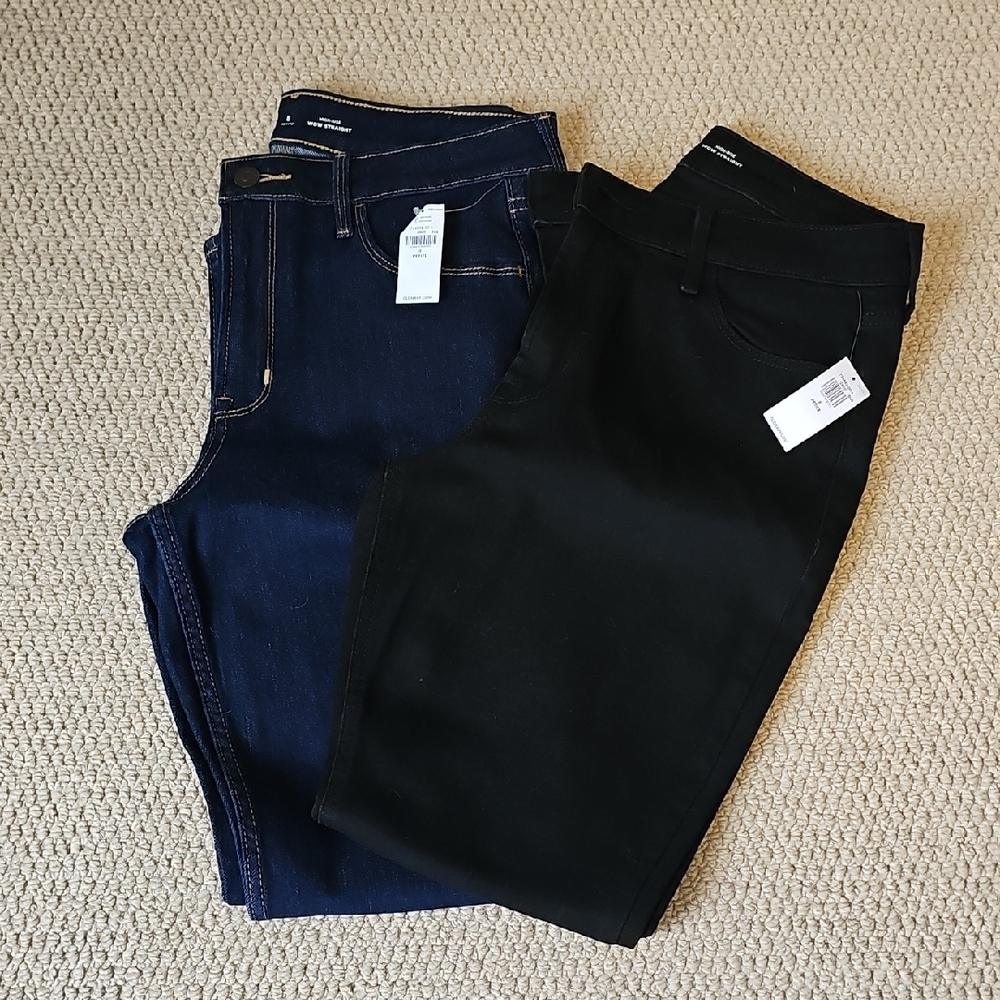 Old Navy Wow Straight Sz 8 Petite 2 Pair